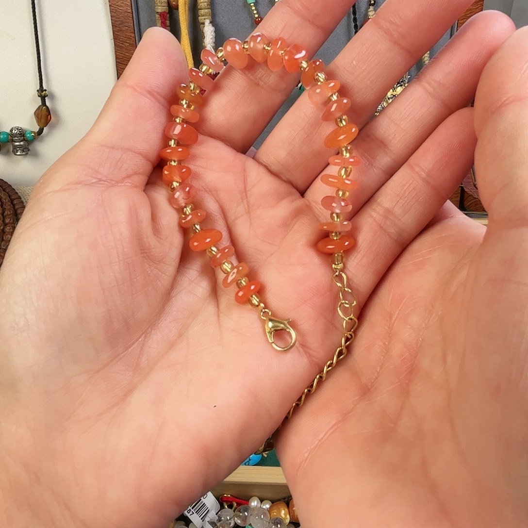 南红玛瑙未镶嵌手链