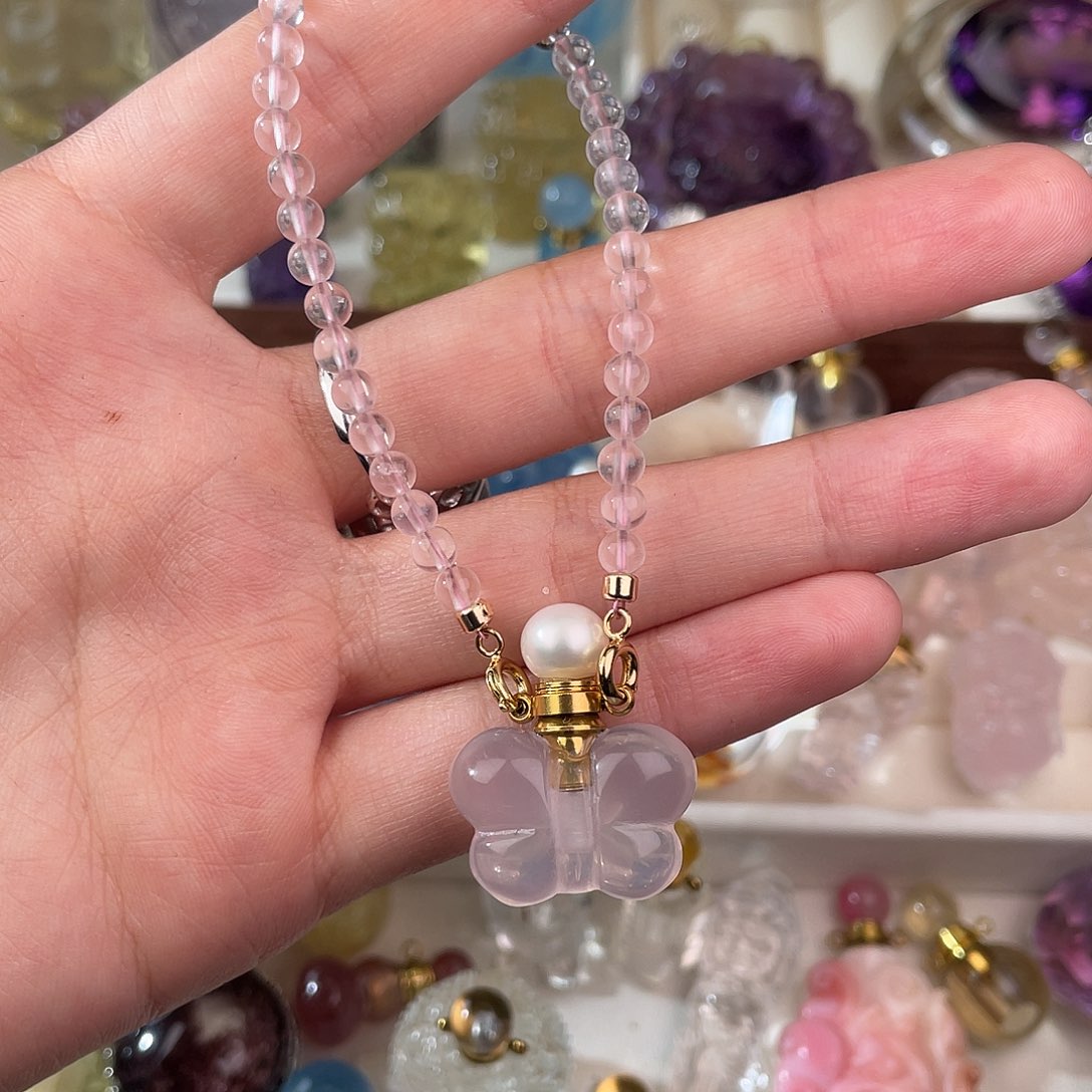 水晶颈饰银S925镶嵌路*.天然水晶吊坠416