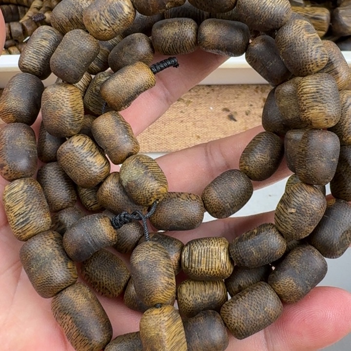 手串沉香无***神张勺子手串38克