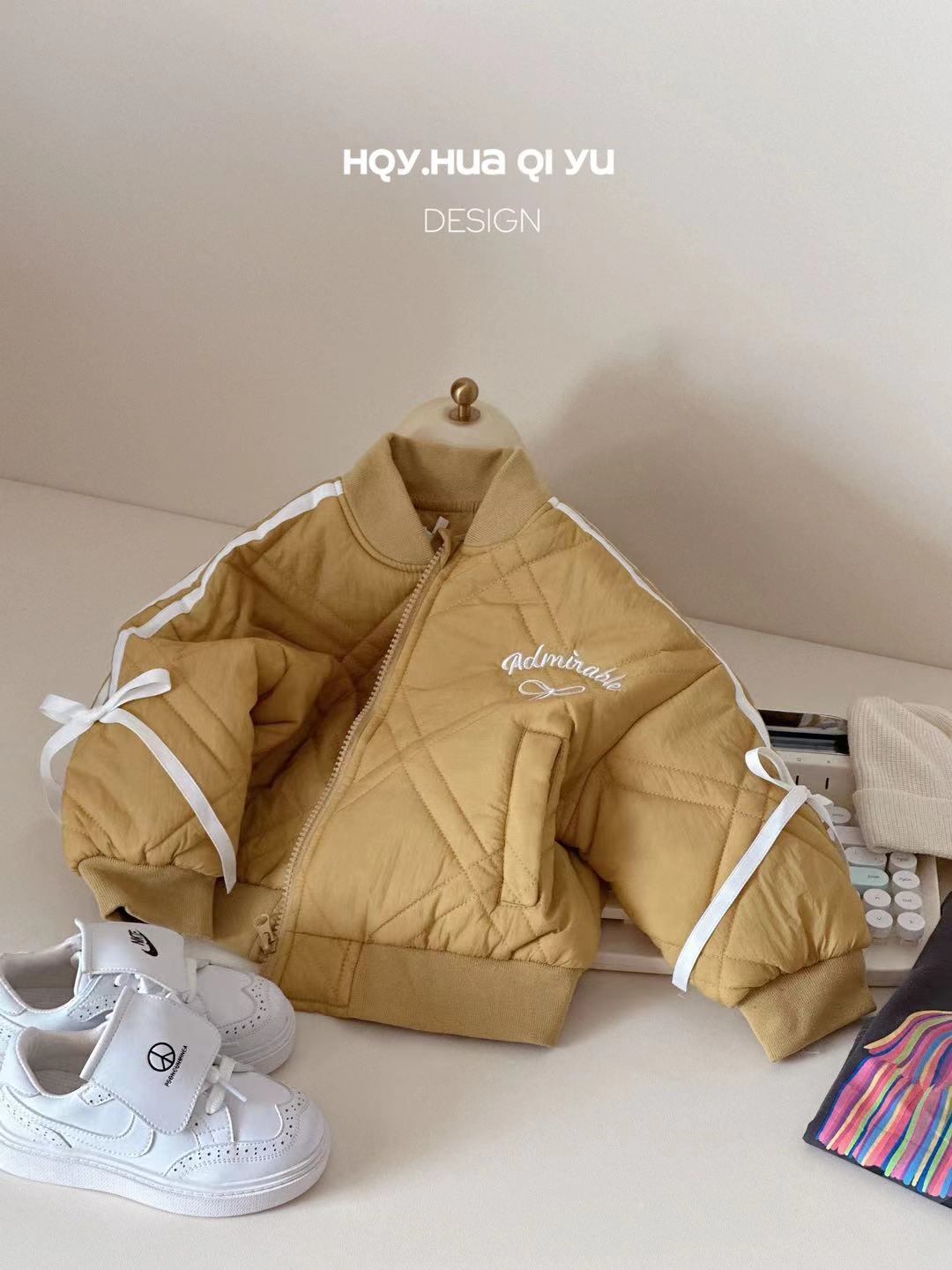 【E2820】韩国儿童装男童外套夹棉棒球服秋冬男孩2025新款冬装薄棉