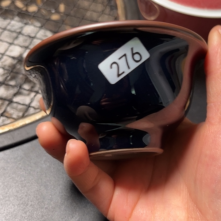 祭蓝不开片压手杯容量110毫升微