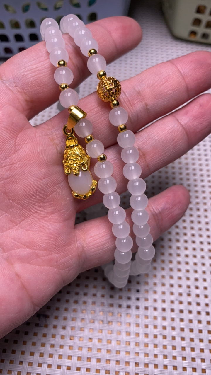 B169  卡6脂白带貔貅妈妈链