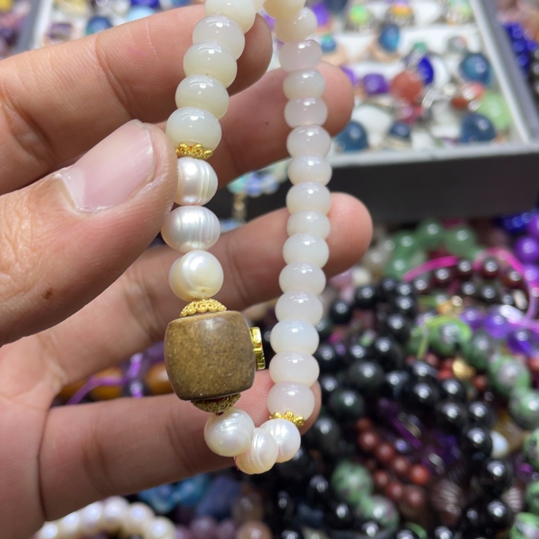 紫晶颈饰银S800镀金镶嵌