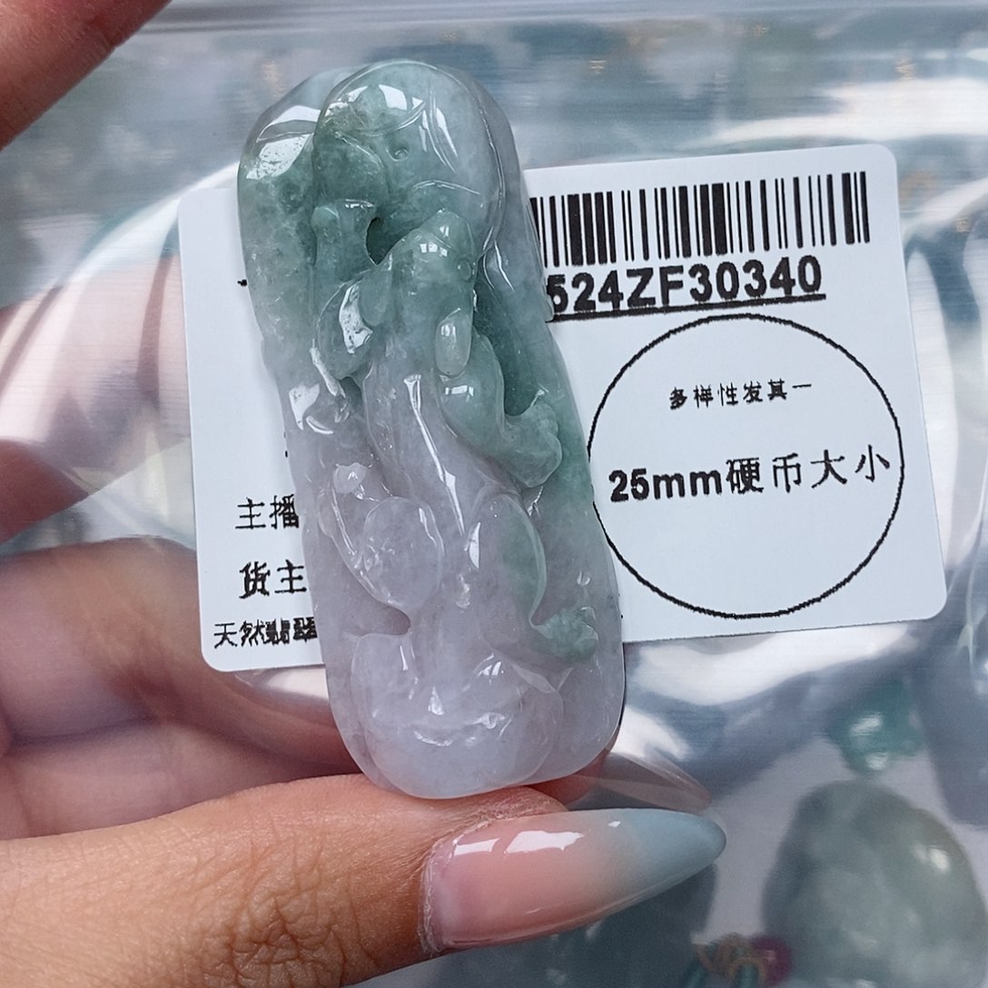 翡翠未镶嵌吊坠(不含链)