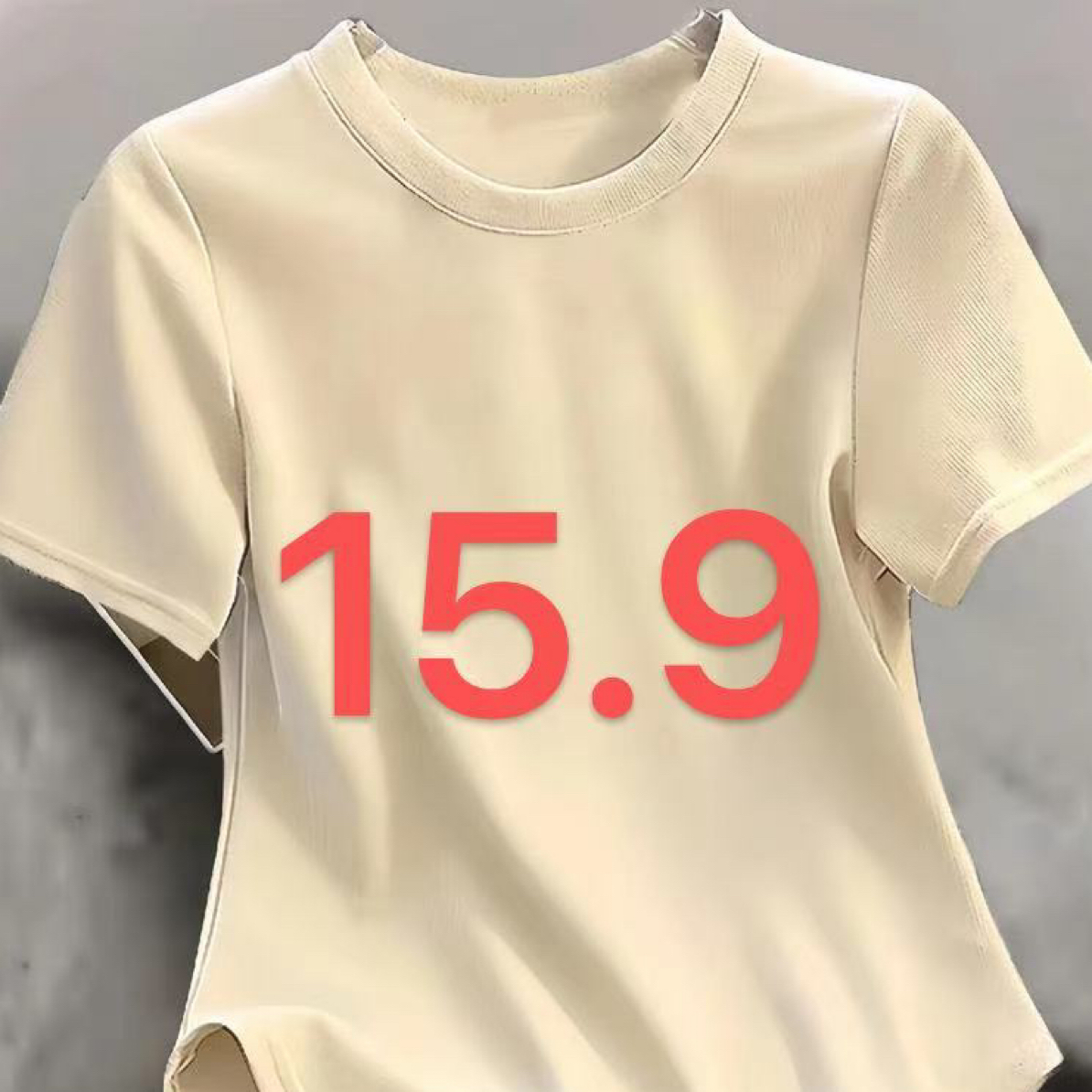 夏季保暖女士修身百搭圆领腰部抽褶T恤女短袖