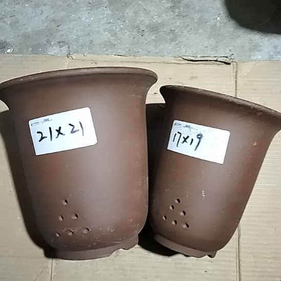 紫砂金钟套盆一大一小