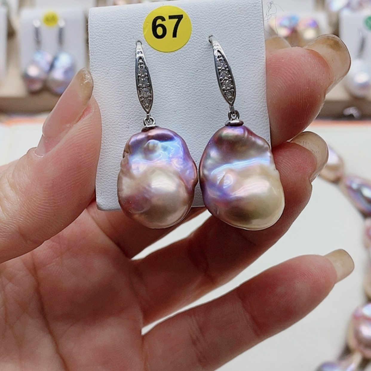 【闪购商品】淡水珍珠耳饰银S925镶嵌