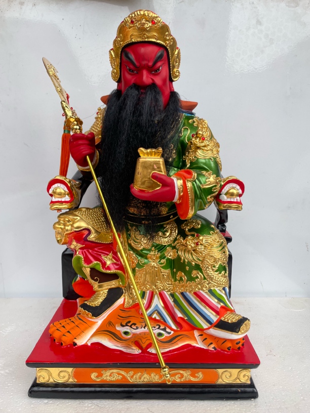 香樟木雕刻关公佛像客厅摆件武财神关帝圣君