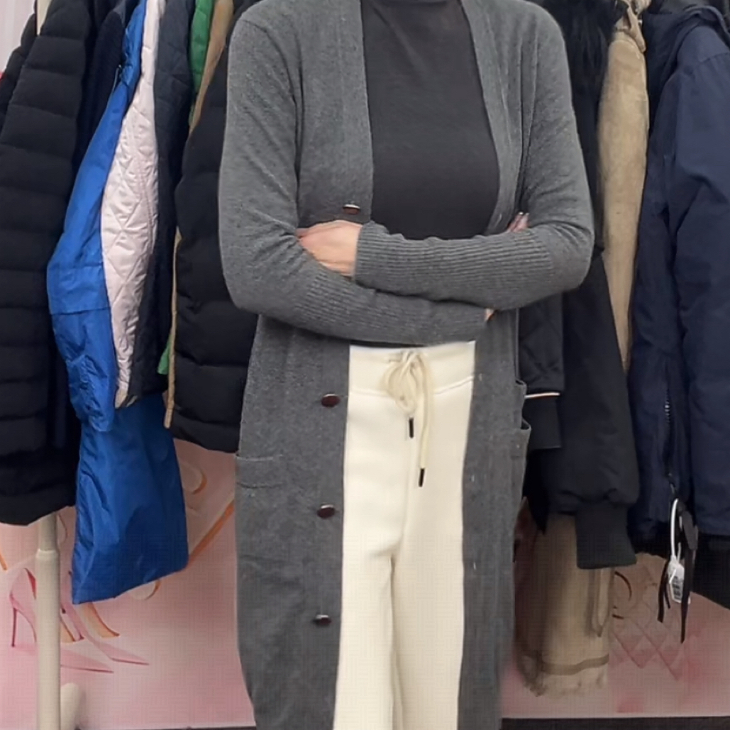 99新 Hermes/爱马仕 爱马仕灰色长款开衫z312