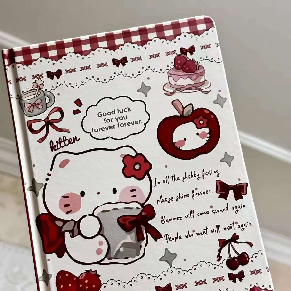 高颜值a5彩页ins风硬壳可爱卡通记事本笔记本学生kk办公通用