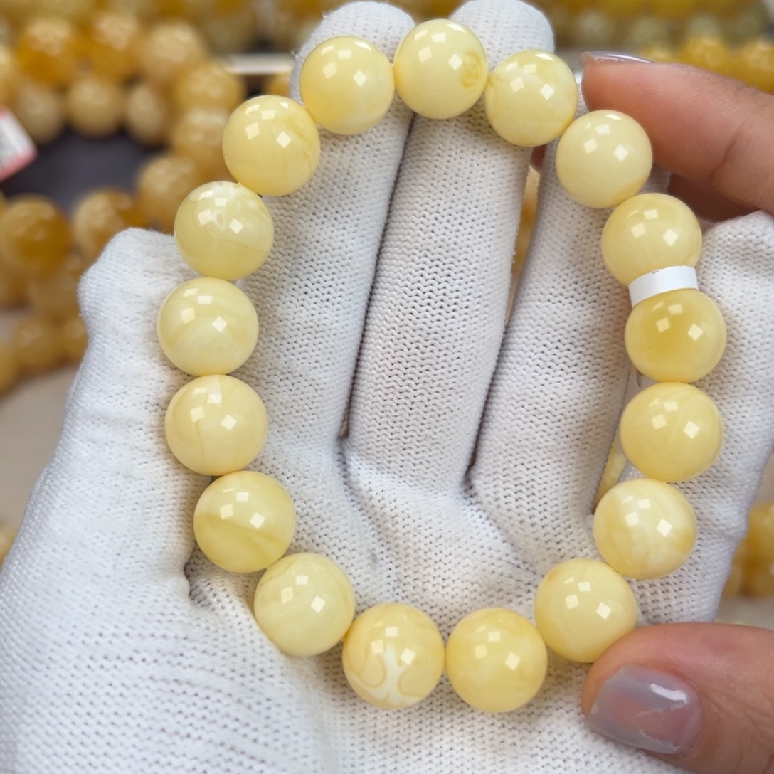 手链琥珀未镶嵌19.6克