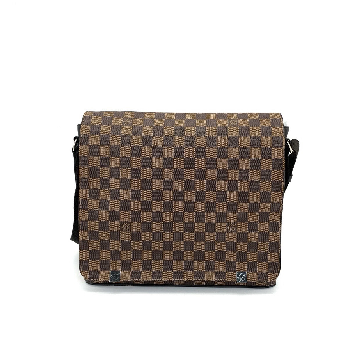 99新 LouisVuitton/路易威登 棕棋盘格中号翻盖邮差包 尺寸32/26 