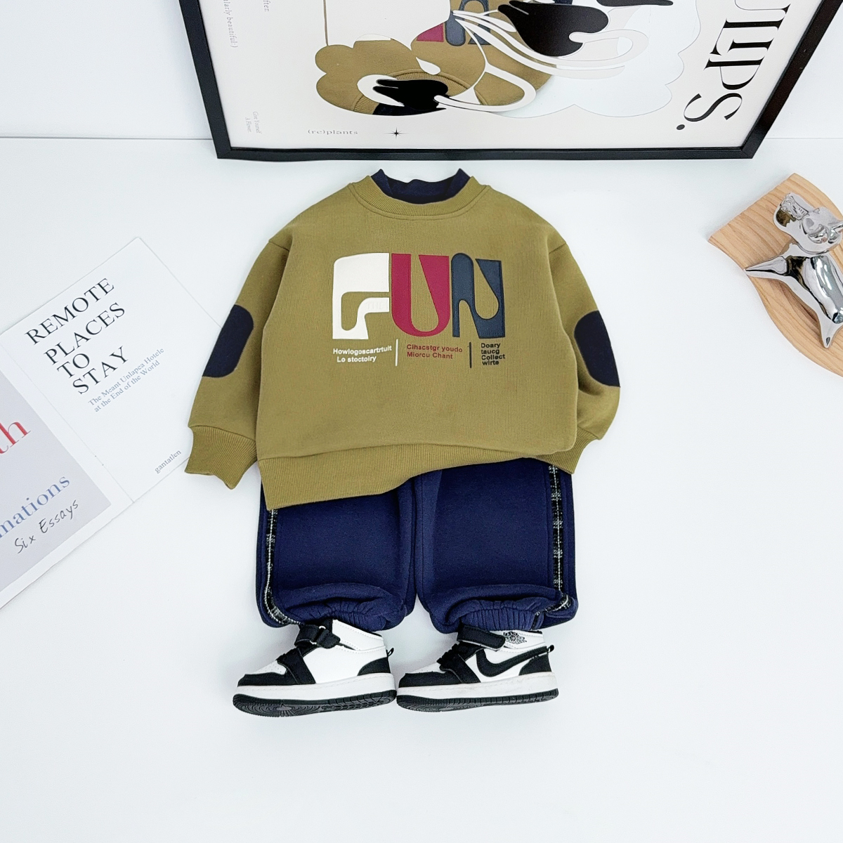 儿童卫衣加绒款长袖2025新款秋冬装男童上衣HZ251188悠悠童话童装