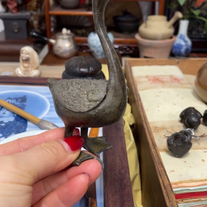 景***园铜中古工艺品摆件