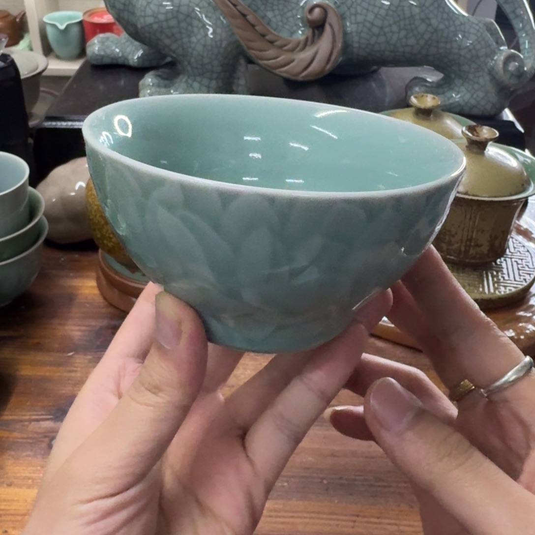 龙泉青瓷茶具微瑕6608