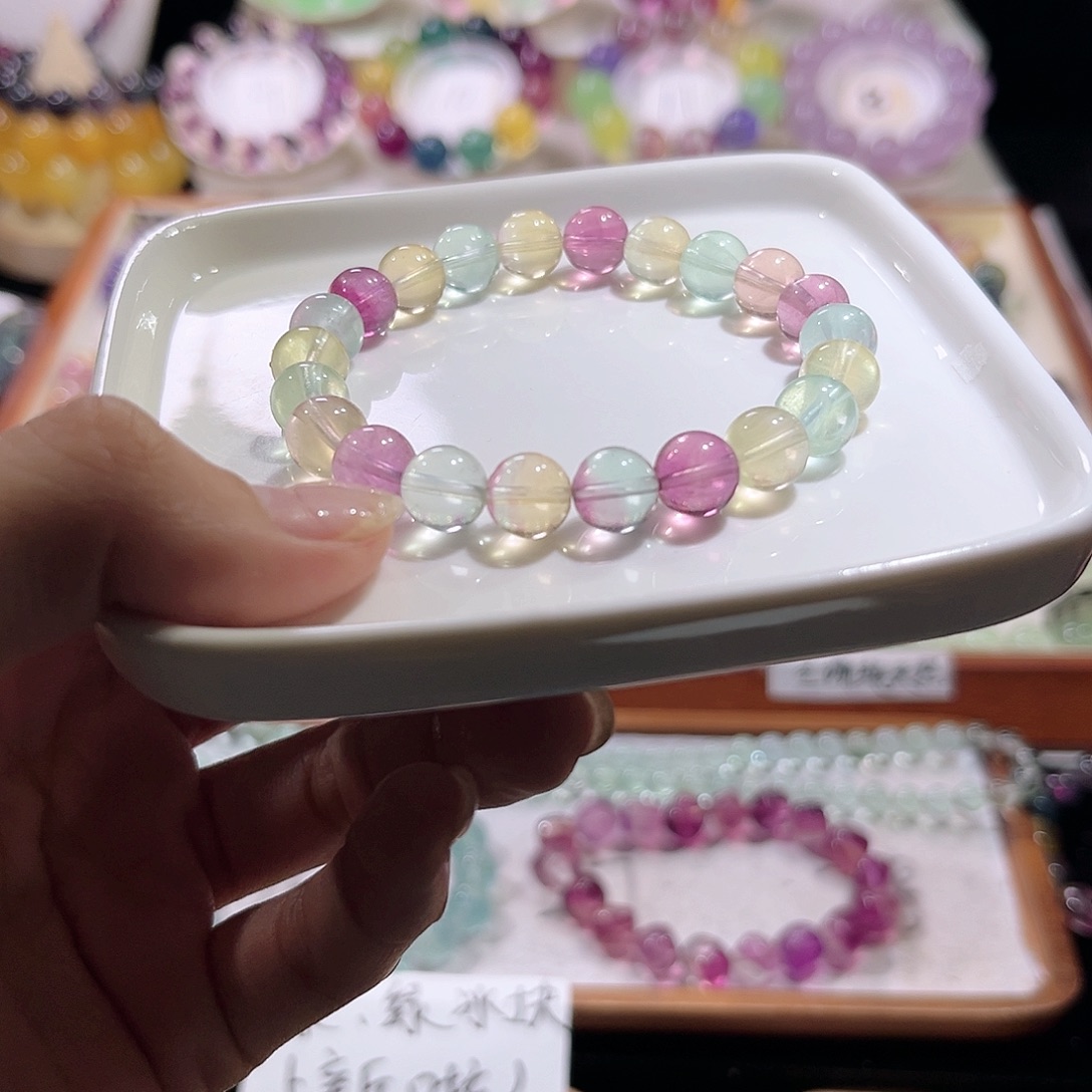 未镶嵌手链萤石冰淇淋彩虹9