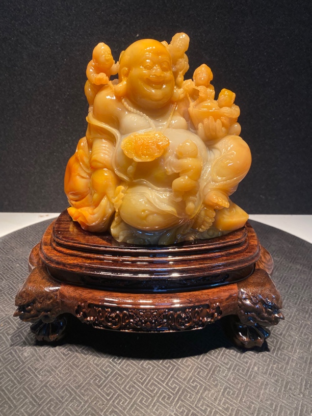 寿山石山水田黄印章印摆件貔貅手把件石雕工艺品入门玄关奇石山水