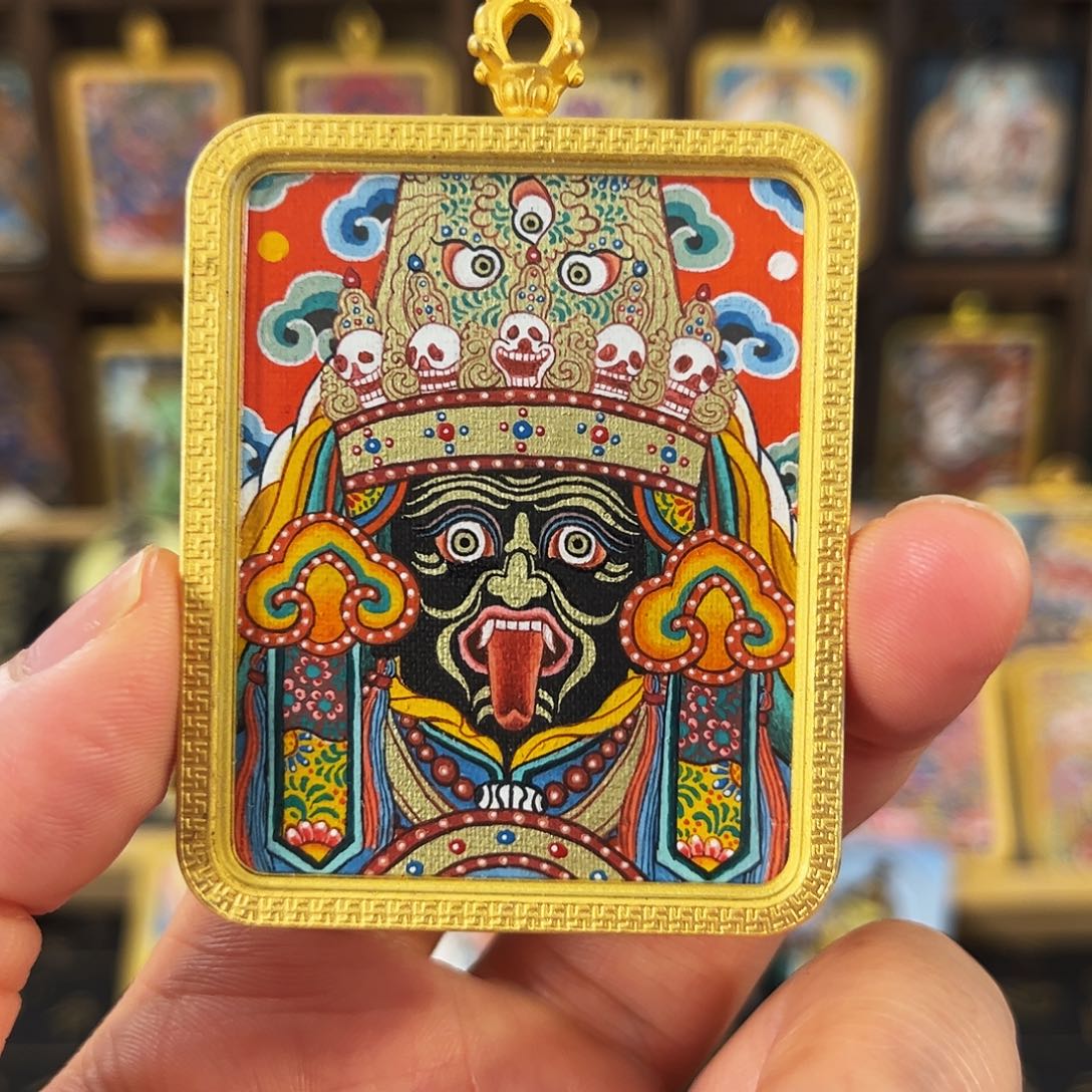 吊坠青海热贡手绘扎基老师