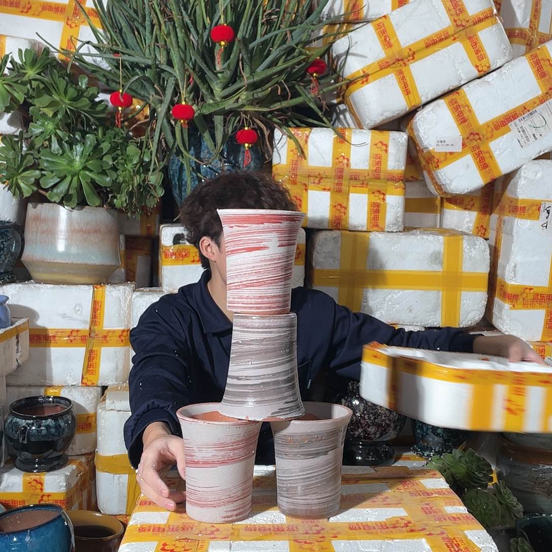 红陶宜兴紫砂花盆