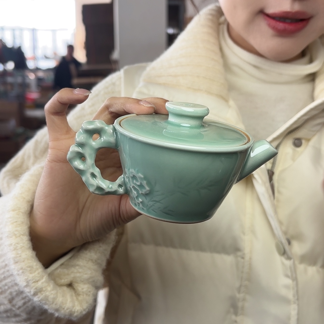 龙泉云间青瓷小米茶器