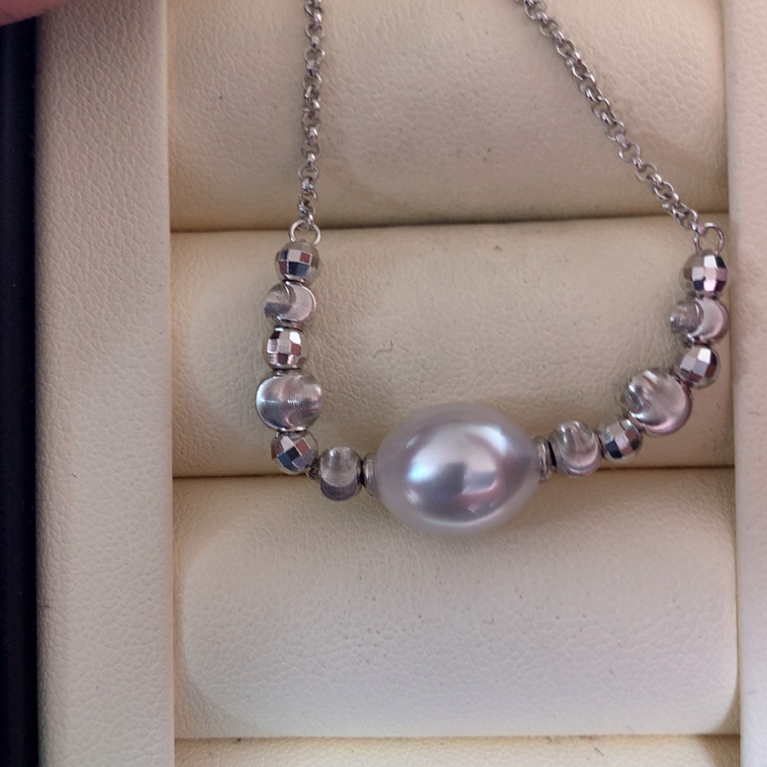 海水珍珠银S925镶嵌手绳