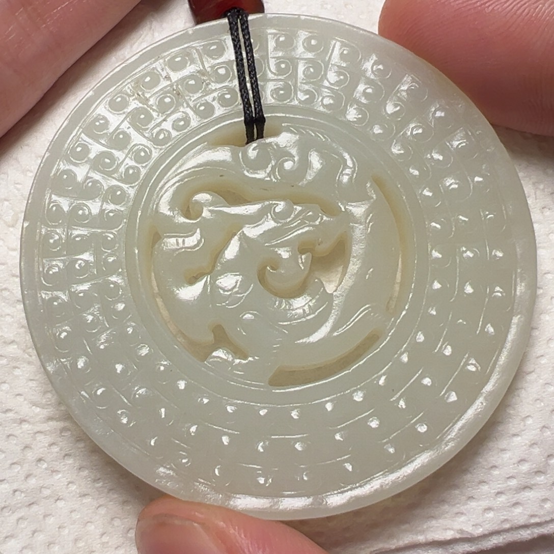 屯***）和田玉未镶嵌挂件