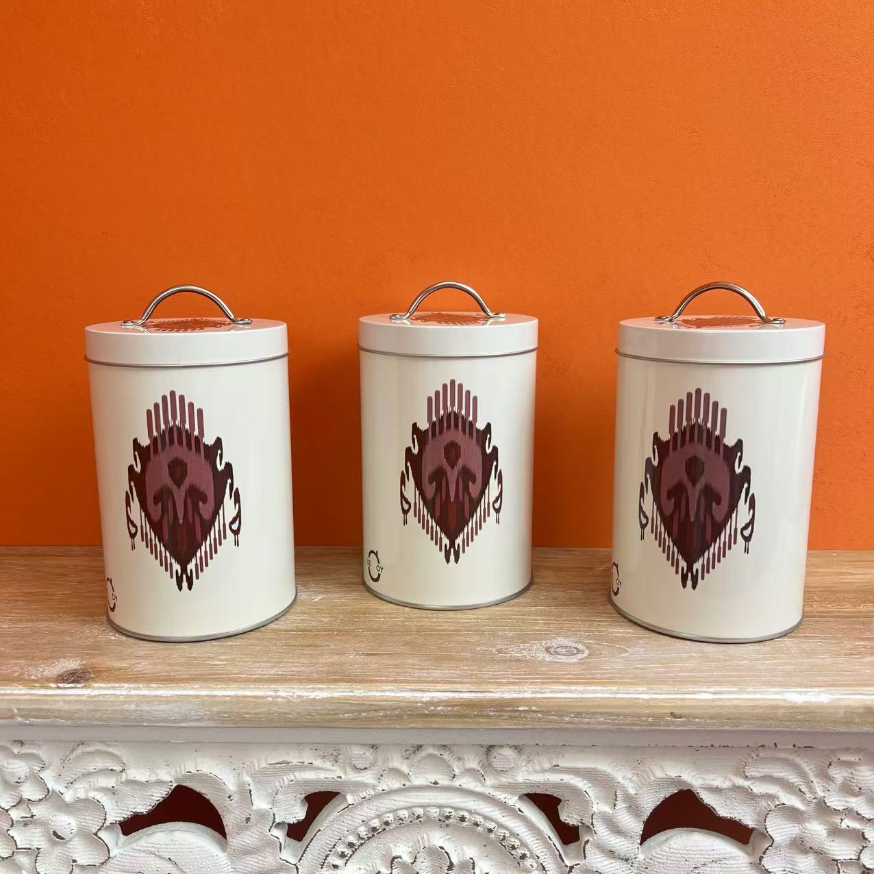 【简爱好物】网红家用大容量带盖储物茶盐罐三件套带礼盒