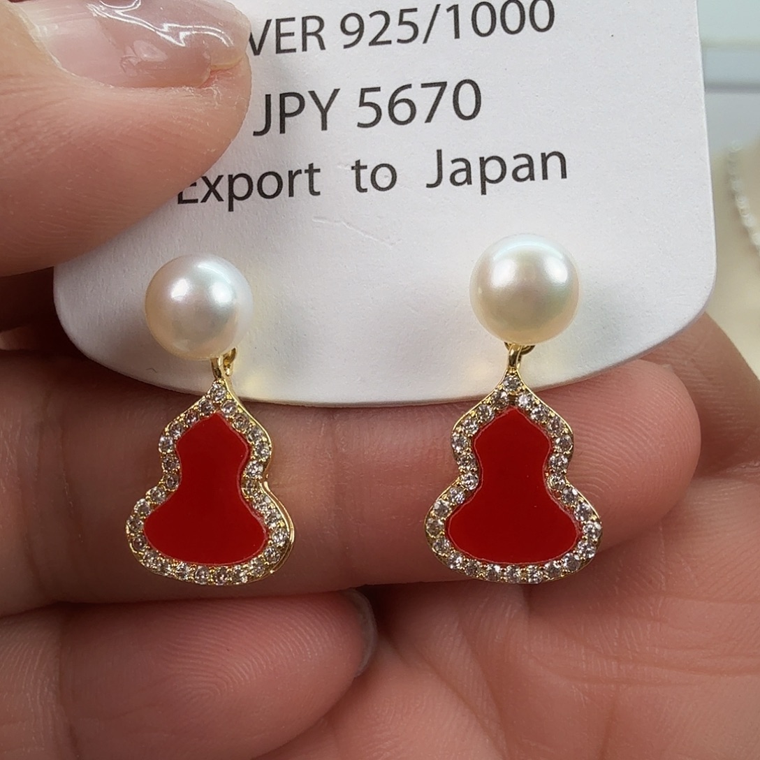 未镶嵌淡水珍珠耳饰