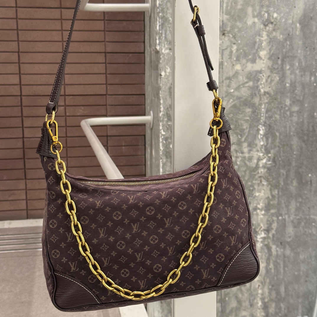 95新 LouisVuitton/路易威登 觅时/丹宁老花牛角/118521