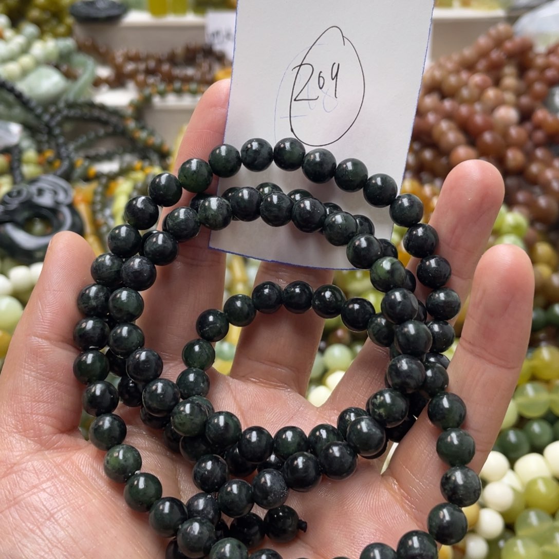 蛇纹石玉手链未镶嵌