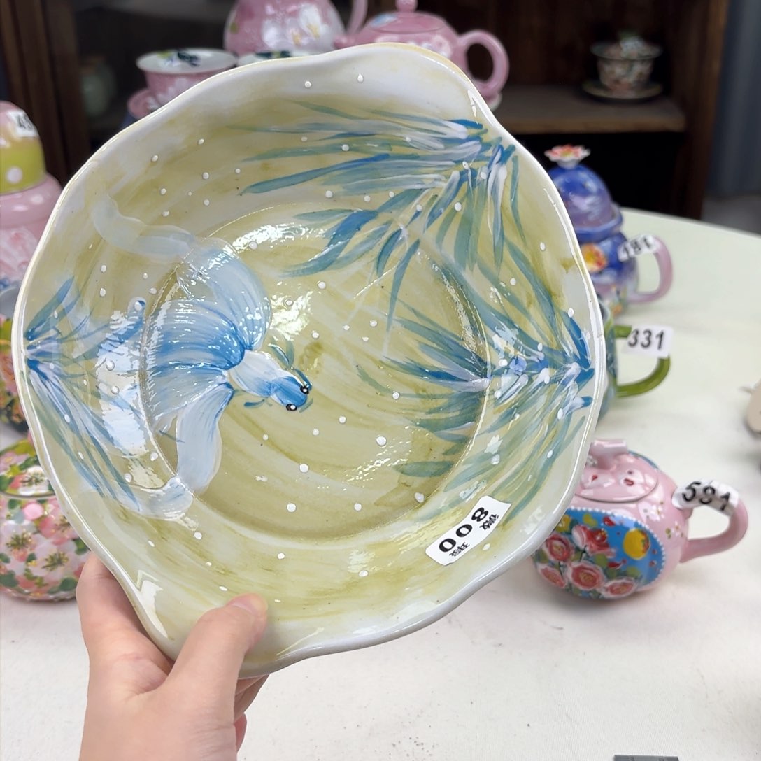 景德镇手绘高温釉下彩陶瓷茶具