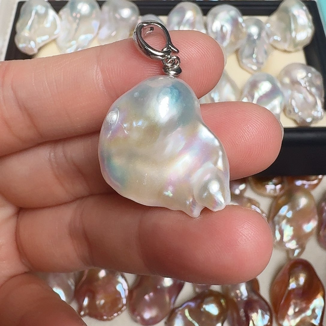 淡水珍珠颈饰银S925镶嵌