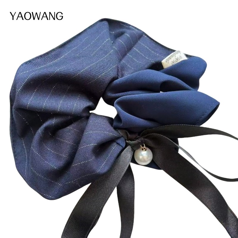 蝴蝶结珍珠大号发发肠后脑勺发绳发圈丸子头马尾发圈韩版