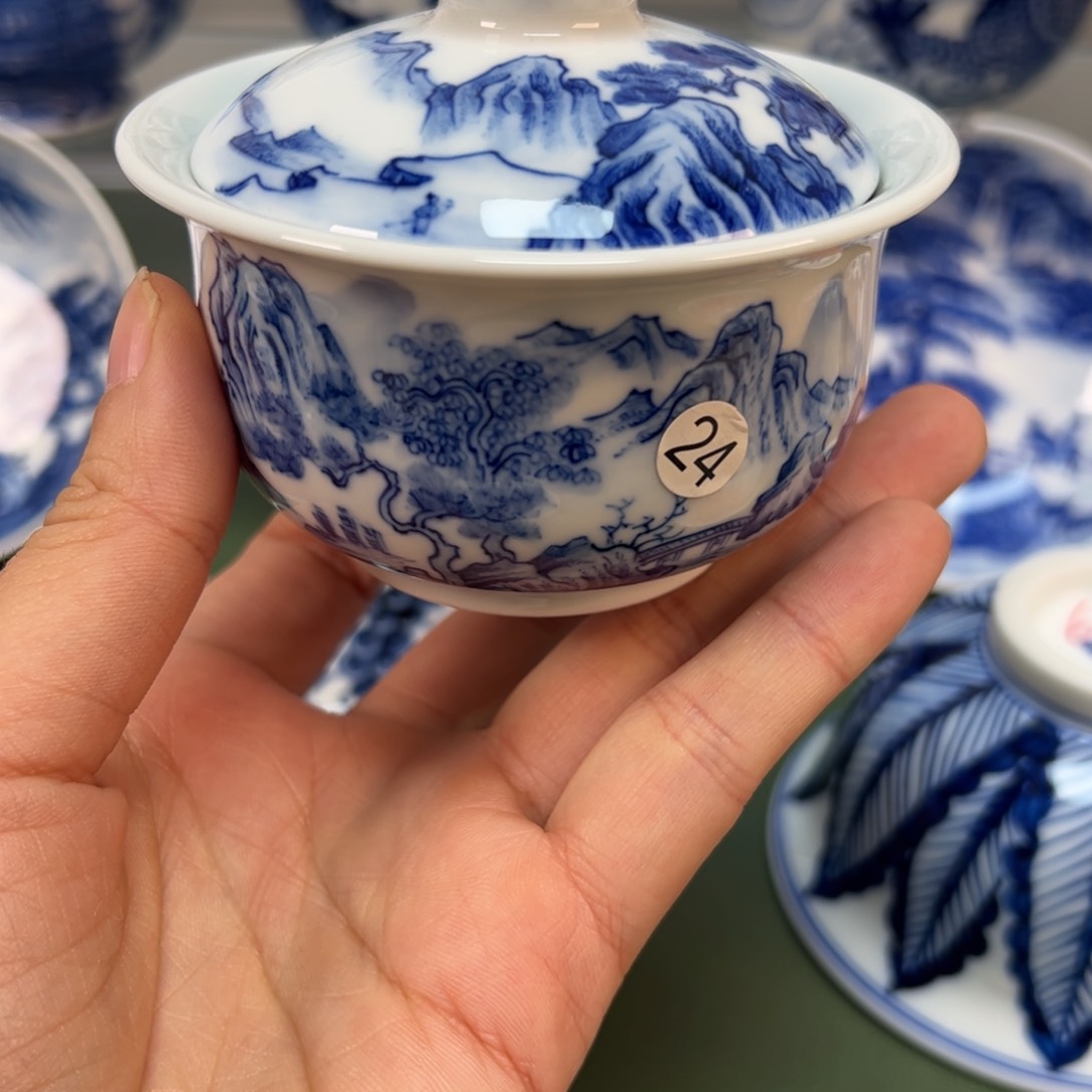 景德镇手绘茶具手工瑕