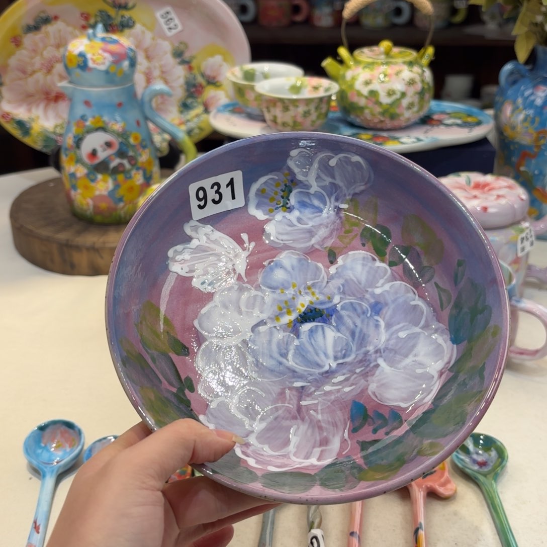 景德镇手绘高温釉下彩陶瓷茶具