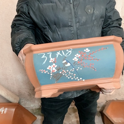 紫砂花盆手工制作