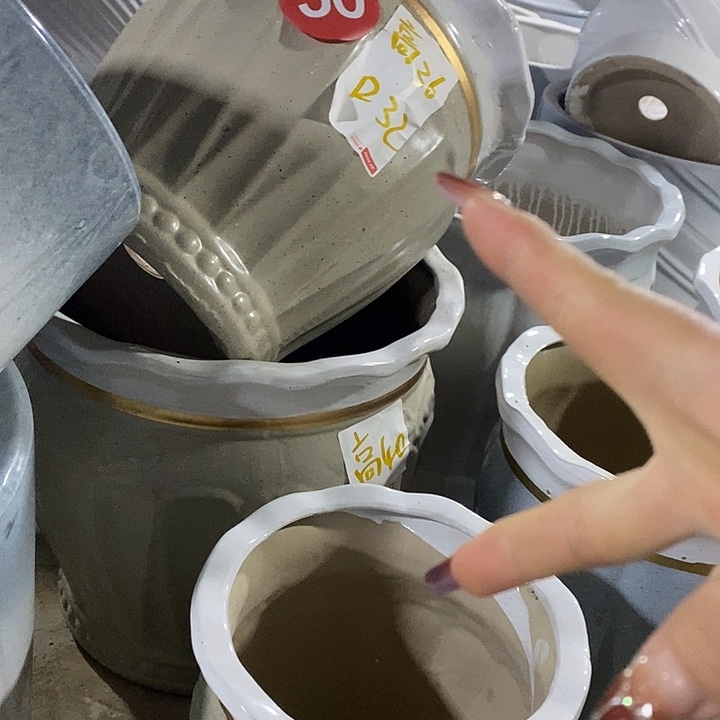 高温烧制特价一套三个盆陶瓷