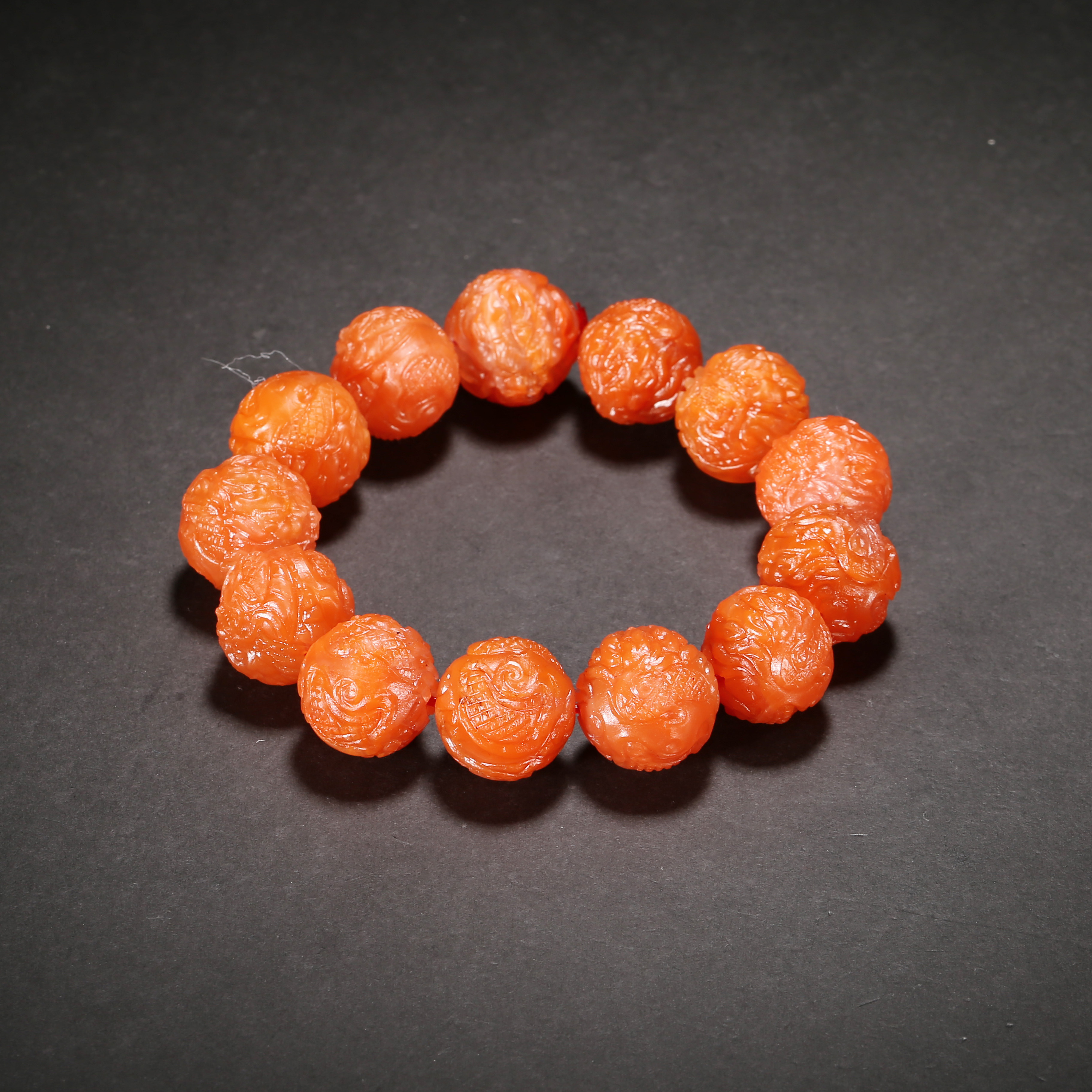 清代*南红玛瑙龙珠手串/11XQ2812/南红玛瑙【北京文博】