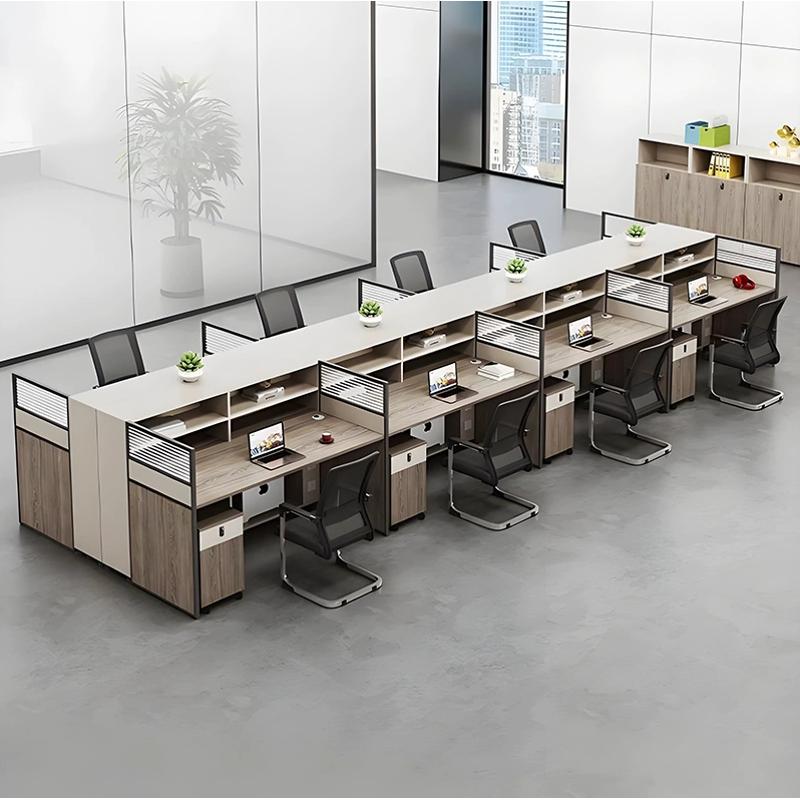 职员办公桌椅组合员工现代简约面对面电脑桌工位办公室屏风卡座