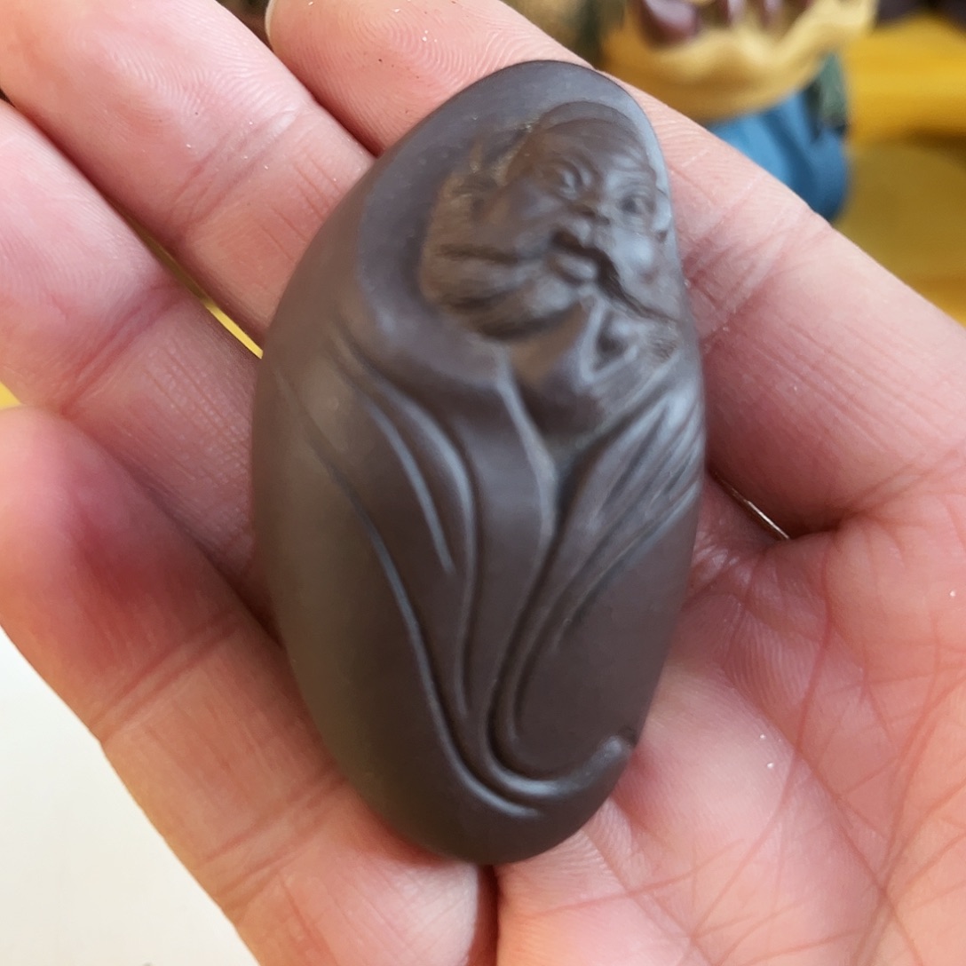 紫砂茶宠钟馗手把件