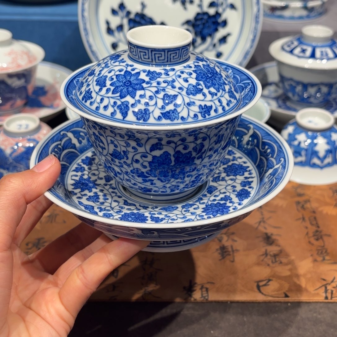 瓷片手工手绘陶瓷茶具