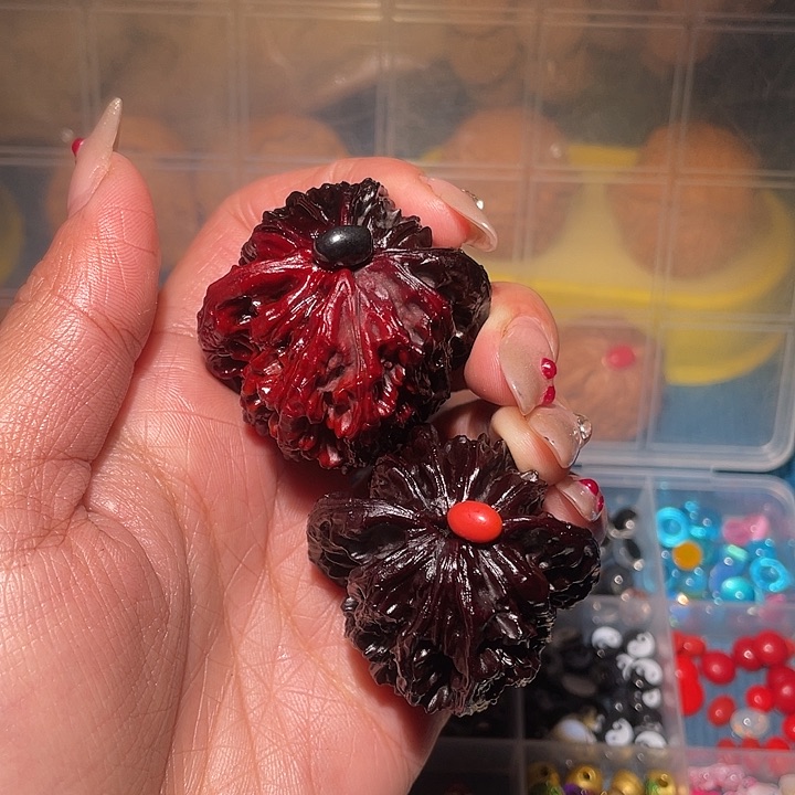 文玩核桃吊坠狂***面骧嵌