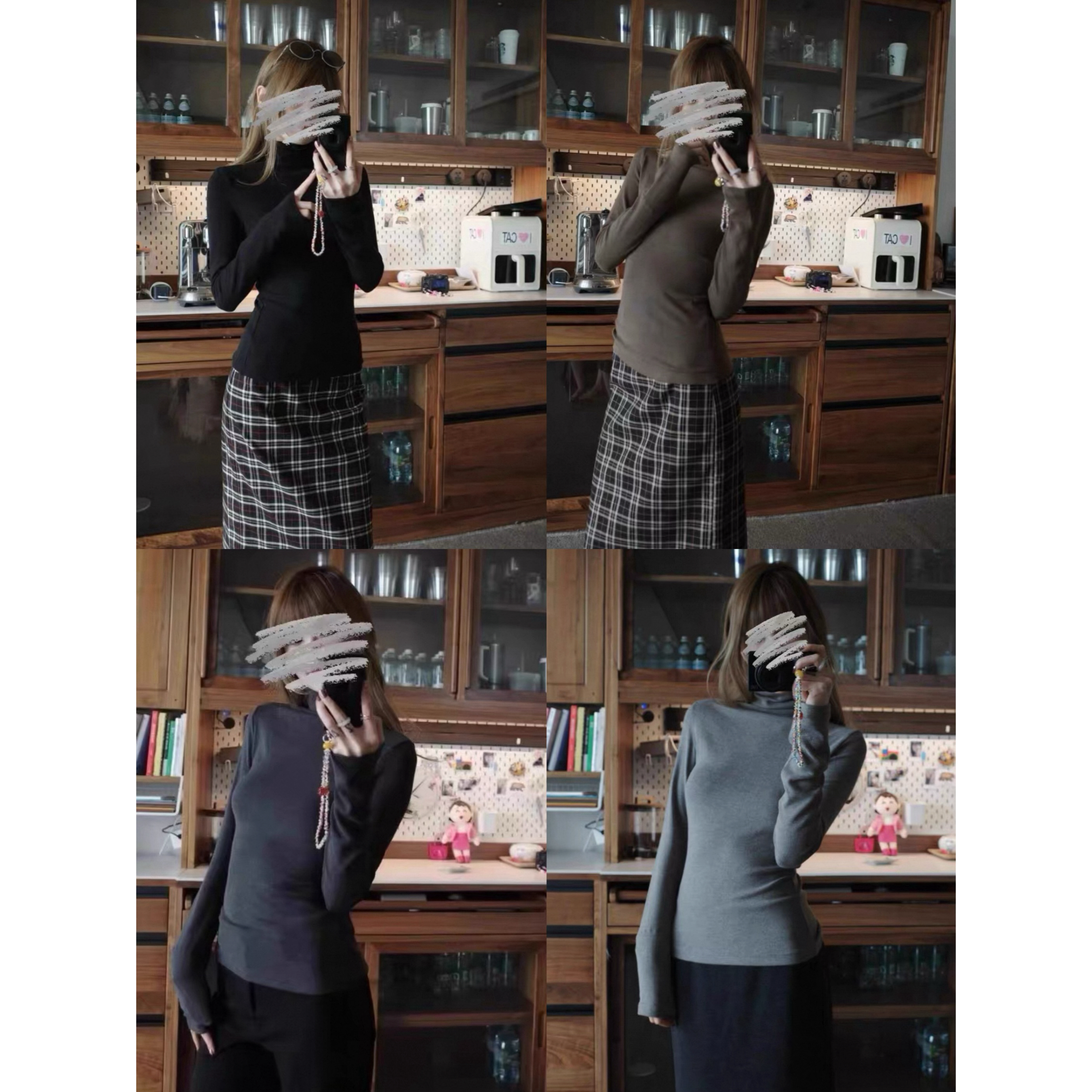 孟婆家【惊喜款】mnn*秋冬显瘦气质高领打底衫上衣～912