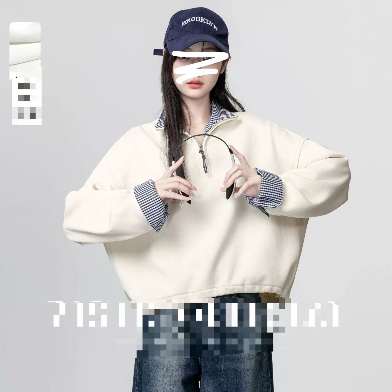 小妳XiaoNi———（冬款翻领加绒卫衣1440401）