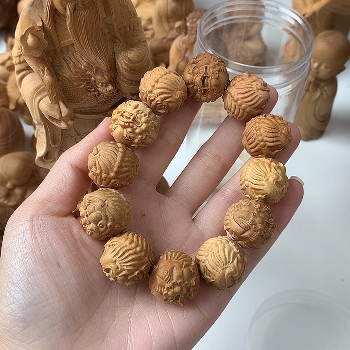 把件檀香木檀香皮丘手串