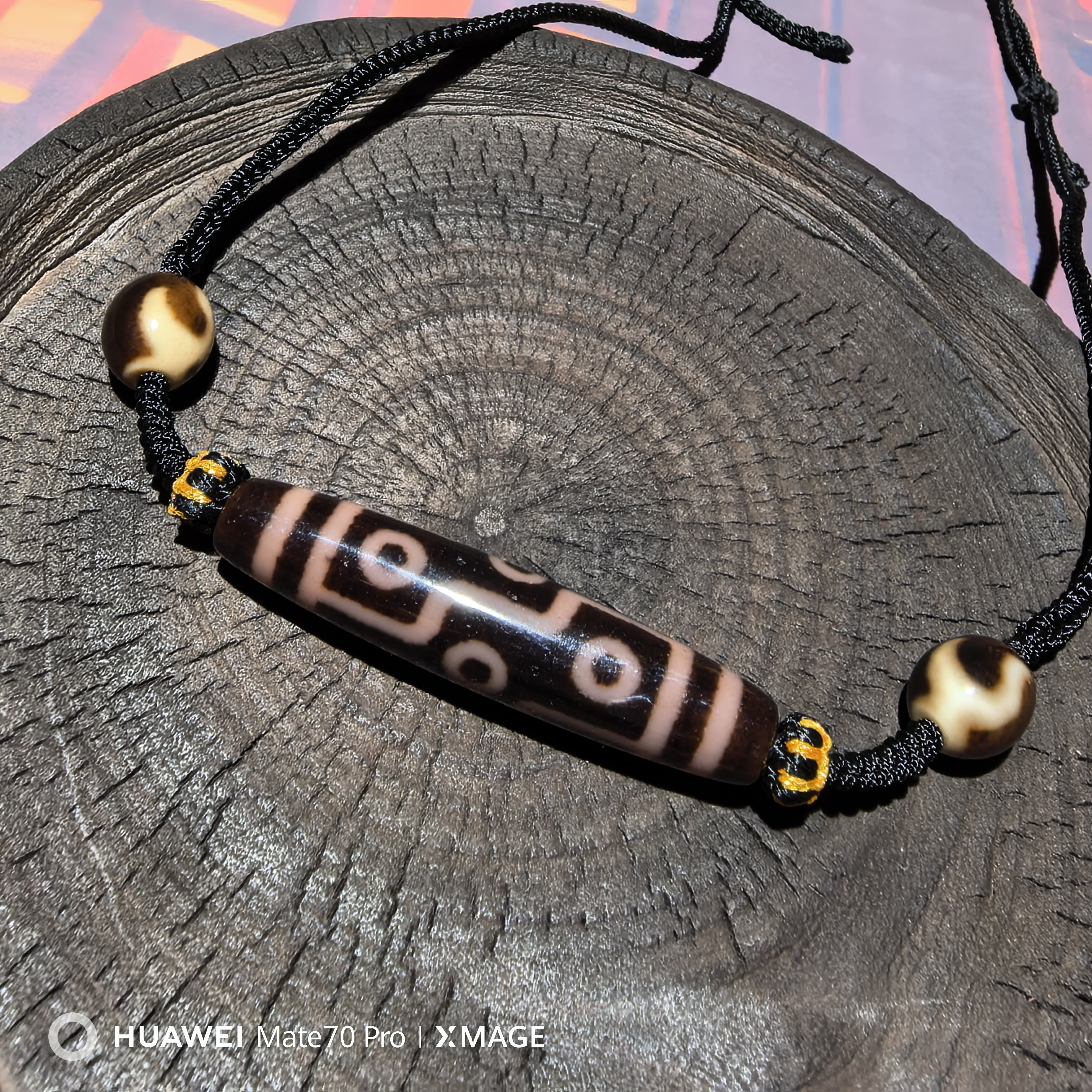 *吉寳【嶟·吉祥】玉化九眼玛瑙天珠锁骨吊坠横竖款男女款多样性发货