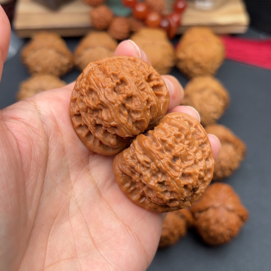 文玩核桃把件白狮子40