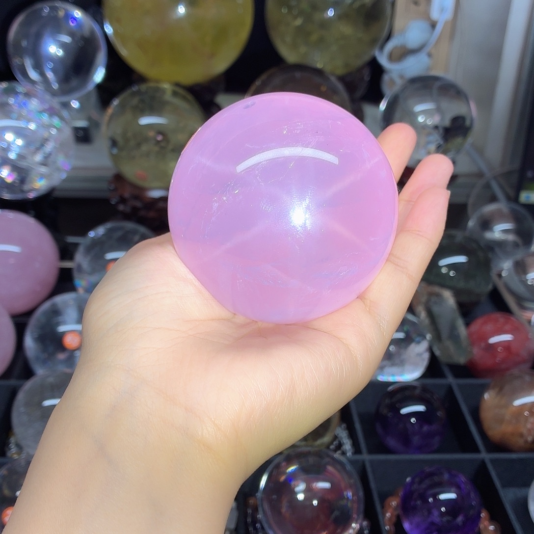 水晶珠宝半成品未镶嵌粉水晶73A17