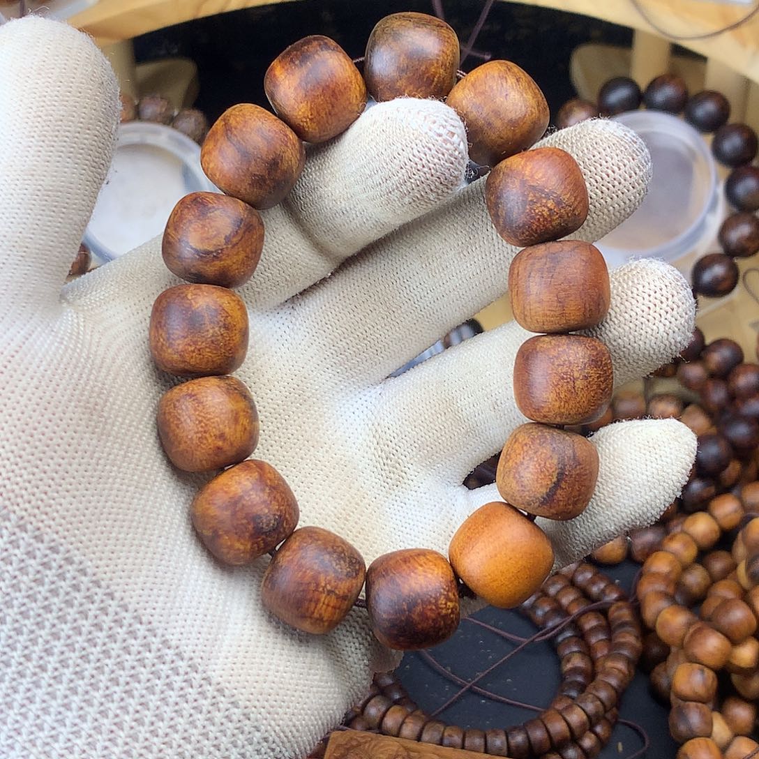 手串/手链贡木1516红油龙鳞留疤粗抛