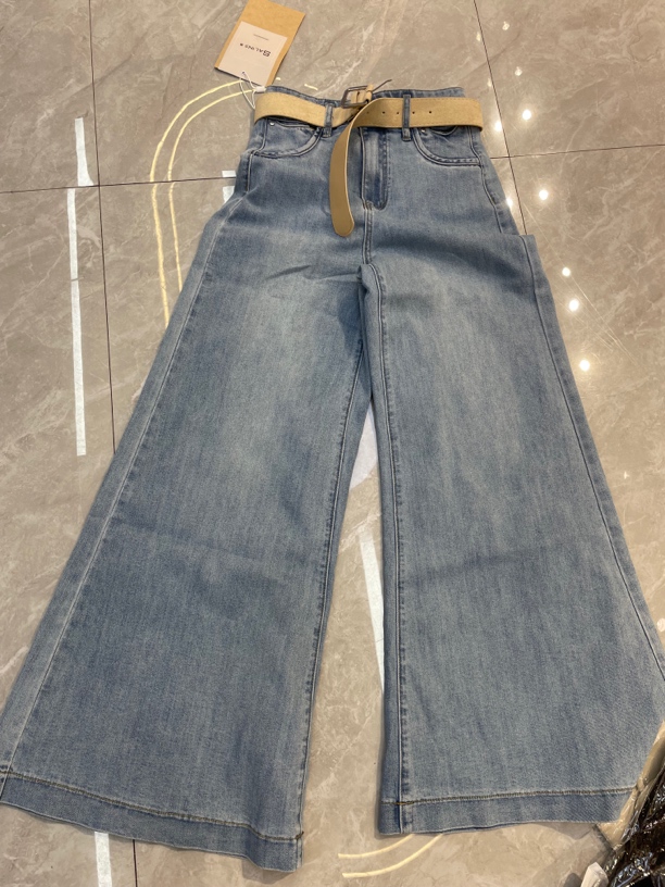 新款高品质时髦百搭显瘦牛仔阔腿裤